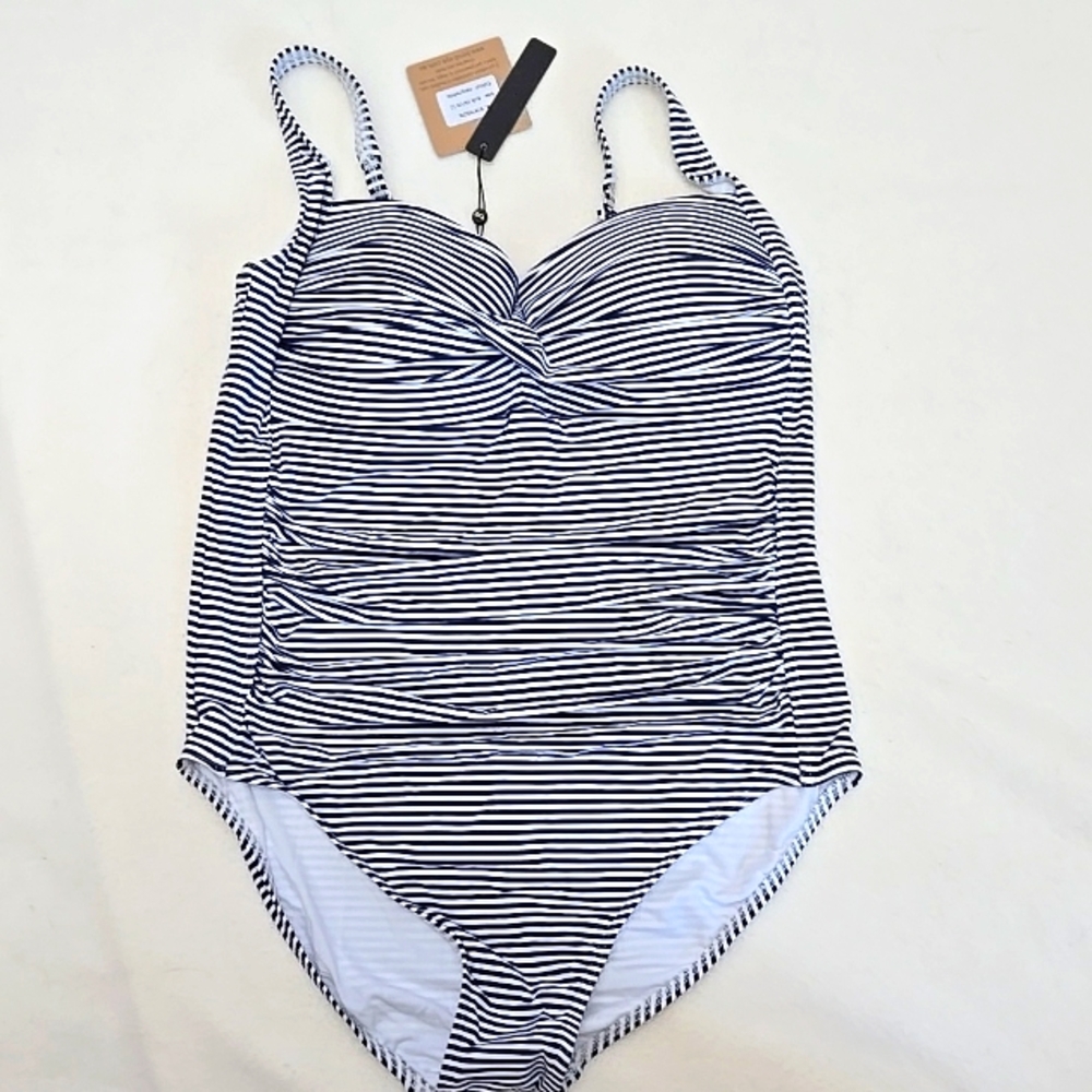 NWT Size 12/US One-Piece Swim Striped Swimsuit NWT - Picture 9 of 9